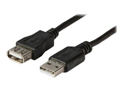 EFB USB2.0 Verlängerungskabel Stecker Typ A auf Buchse Typ A Grau 3m - Vorderansicht