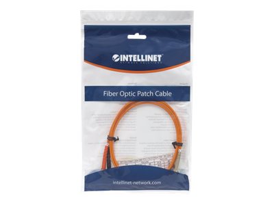 INTELLINET LWL Kabel LC/ST OM1 3m orange Duplex Multimode Verpackung