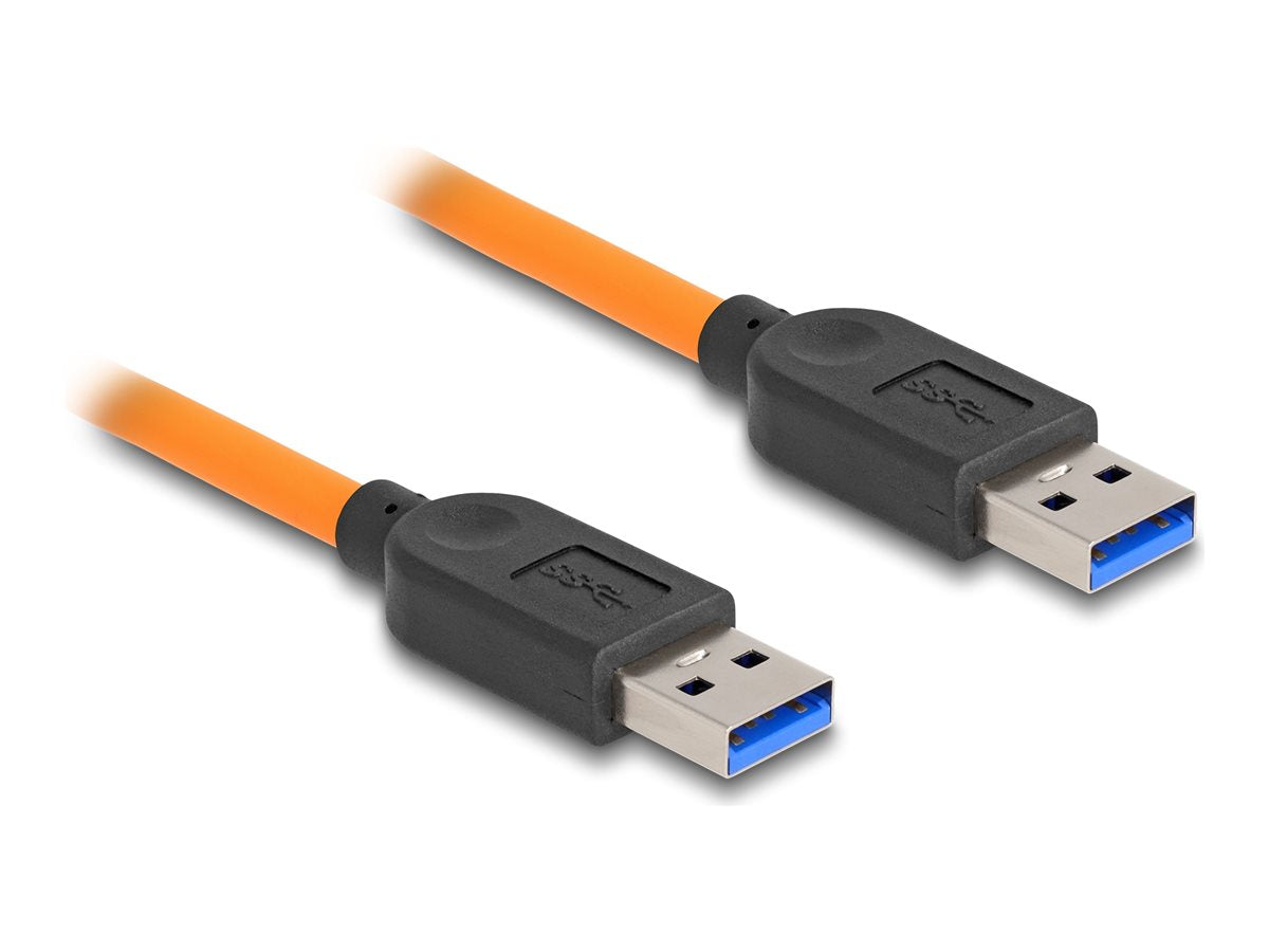 DELOCK USB 5 Gbps Kabel USB Typ-A Stecker zu USB Typ-A Stecker 1m orange - Vorderansicht