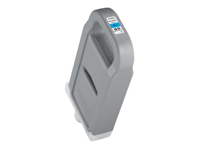 Vorderansicht des CANON PFI-701pc photo Ink cyan iPF8x Tintenbehälters