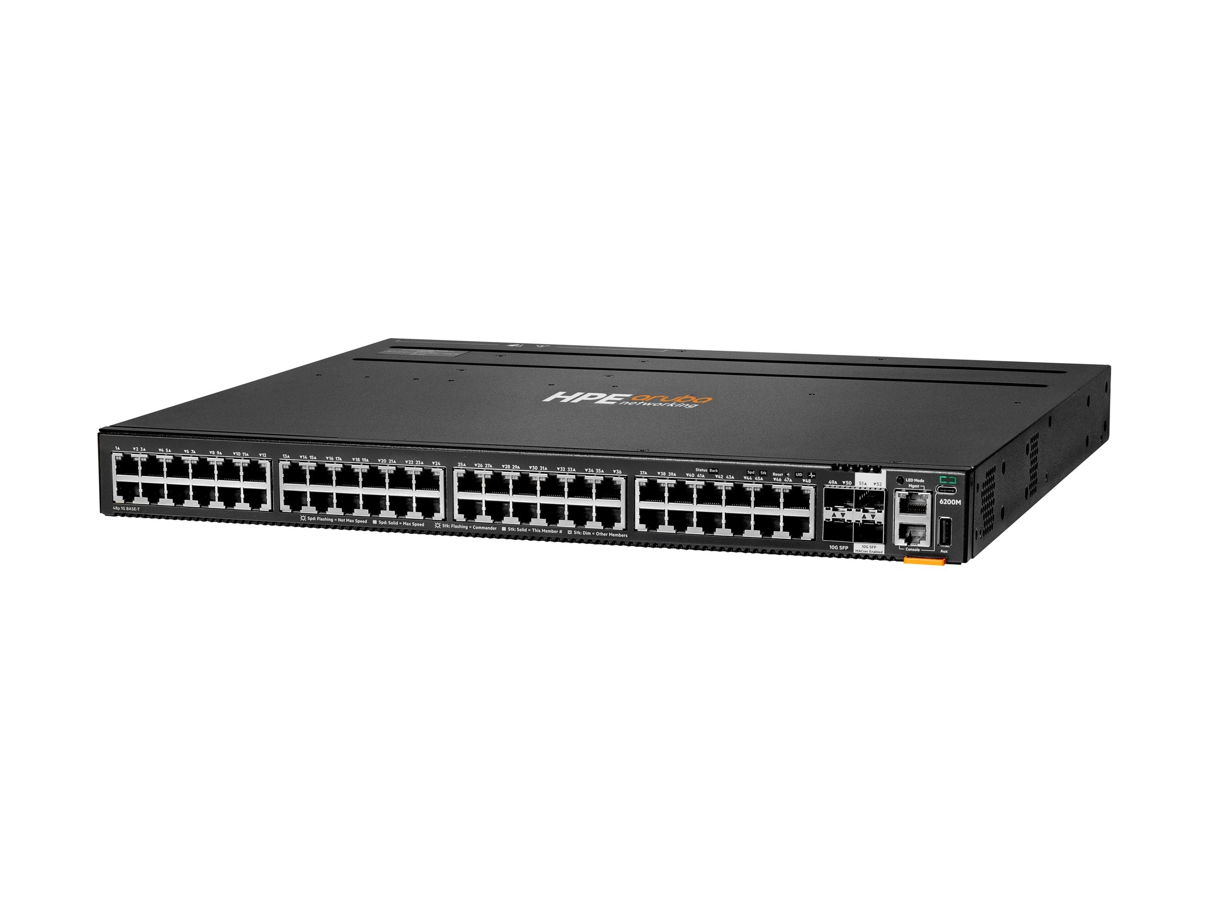 ARUBA HPE Aruba 6200M 48G 4SFP+ Switch Vorderansicht