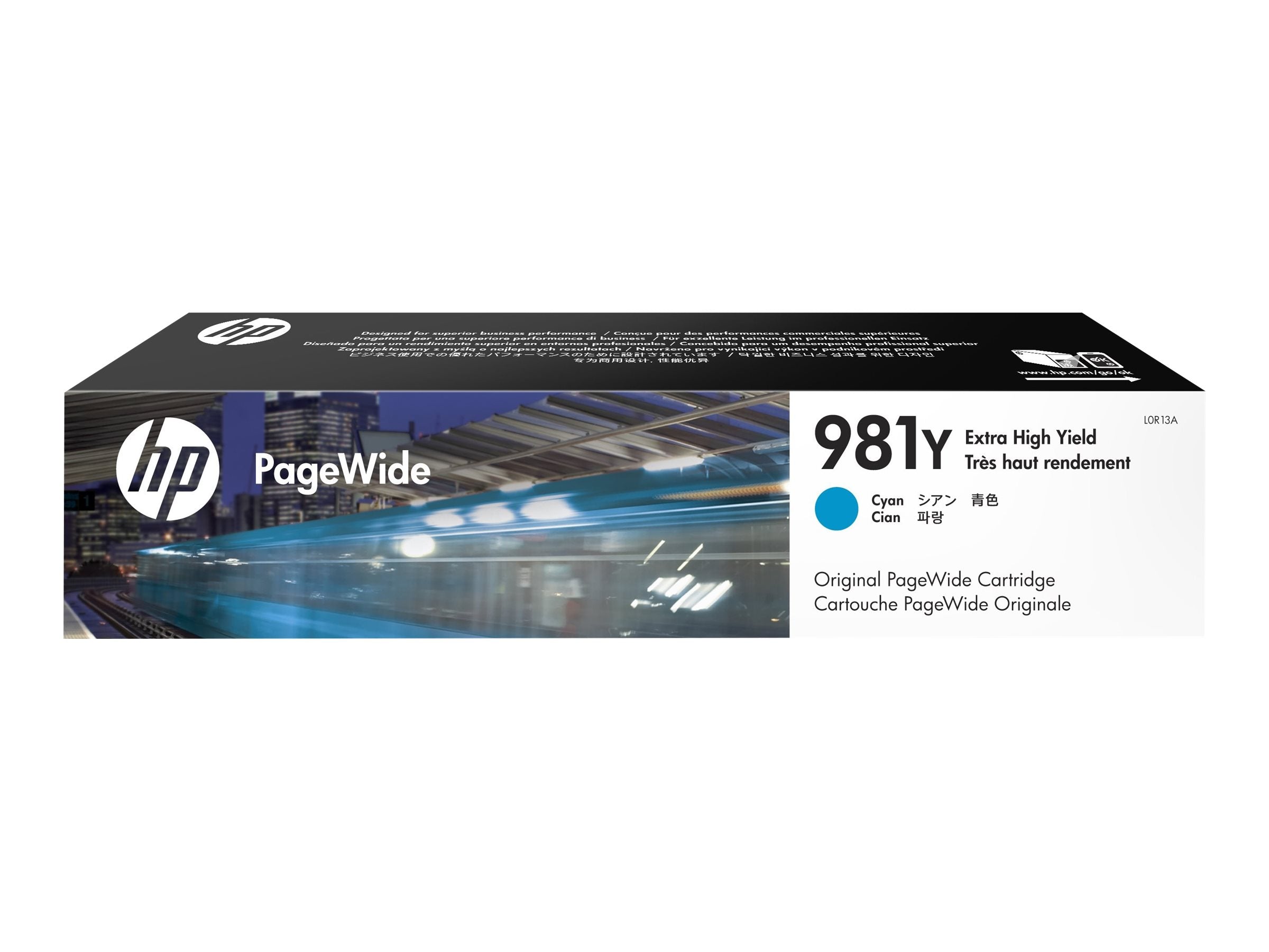 HP 981Y original Extra High Yield Cyan PageWide Cartridge L0R13A Vorderansicht