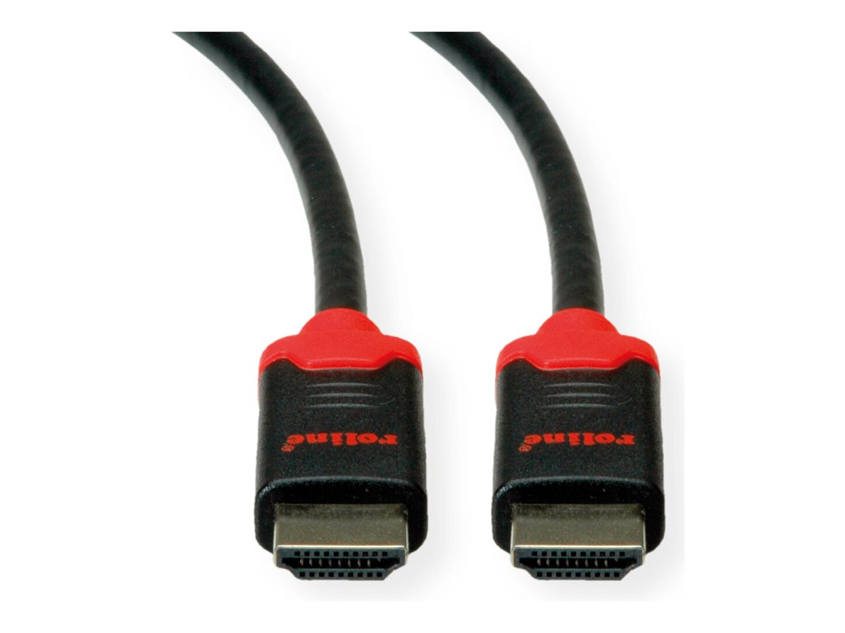 ROLINE 10K HDMI Ultra High Speed Kabel ST/ST schwarz 1m - Vorderansicht