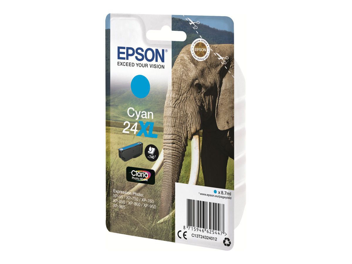 EPSON 24XL Tintenpatrone cyan Verpackung