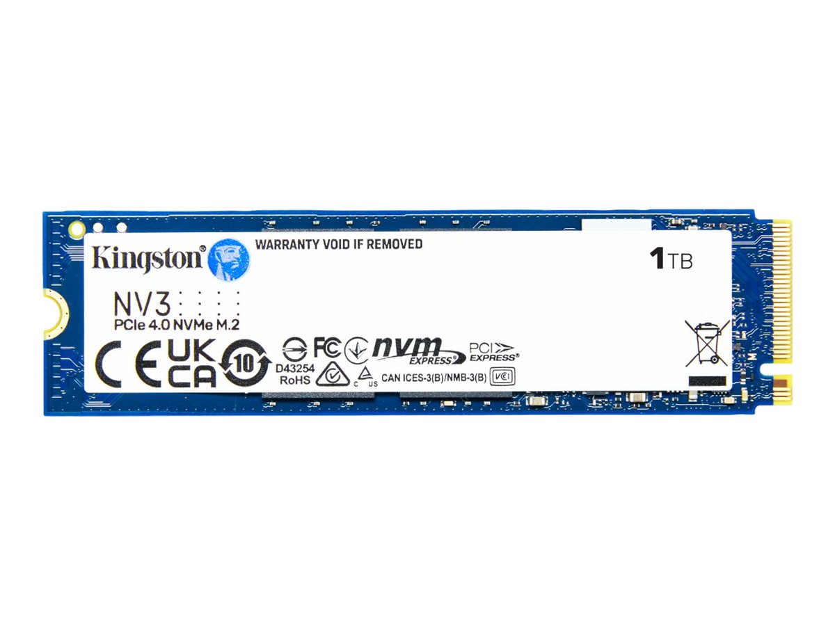 KINGSTON 1000GB NV3 M.2 2280 PCIe 4.0 NVMe SSD - Vorderansicht