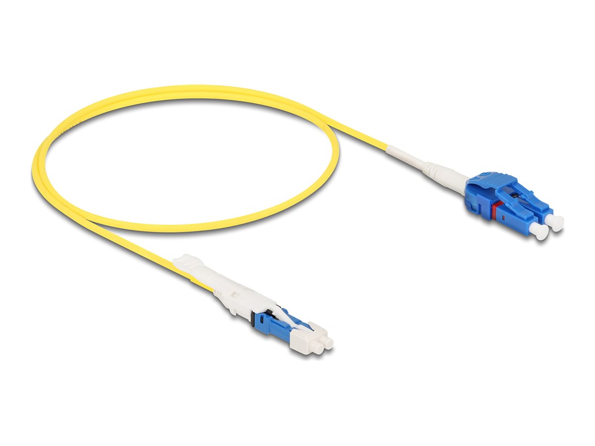 DELOCK LWL Kabel CS Stecker zu LC Duplex UPC Singlemode G657A2 / OS2 Uniboot 0,5m - Vorderansicht