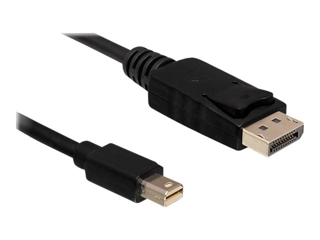 DELOCK Kabel mini DisplayPort St > DisplayPort St 5,0m schwarz - Vorderansicht
