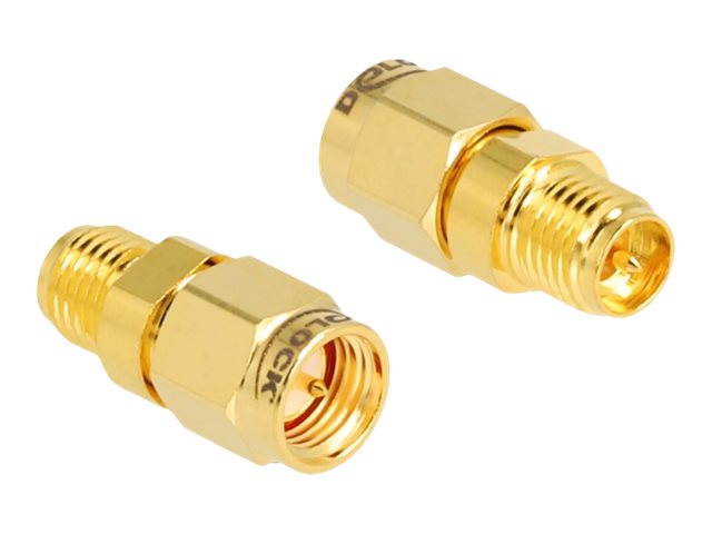 DELOCK Adapter RP-SMA Buchse zu SMA Stecker - Vorderansicht