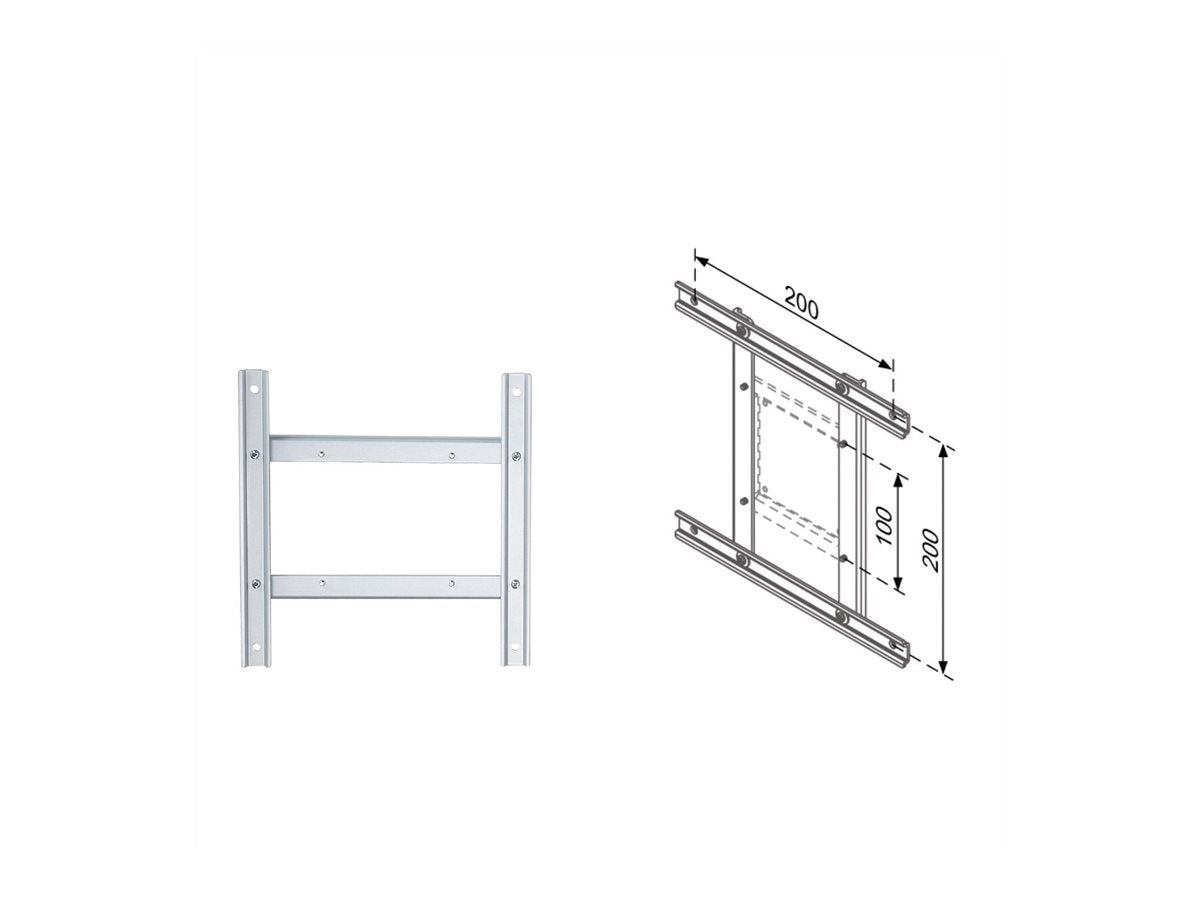 ROLINE VESA-Adapter 100x100 - 200x200 variabel Detailansicht