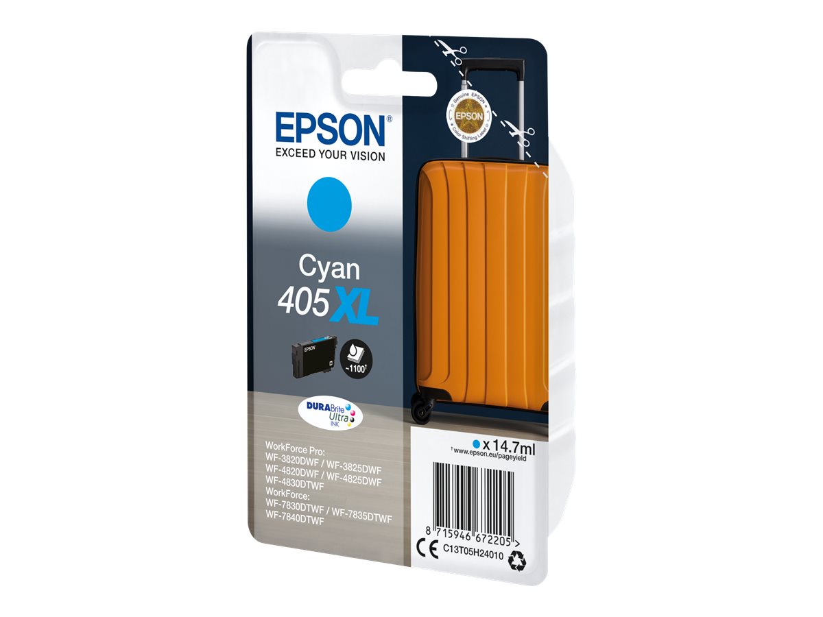 EPSON 6LB Singlepack Cyan 405XL DURABrite Ultra Ink w/s Verpackung