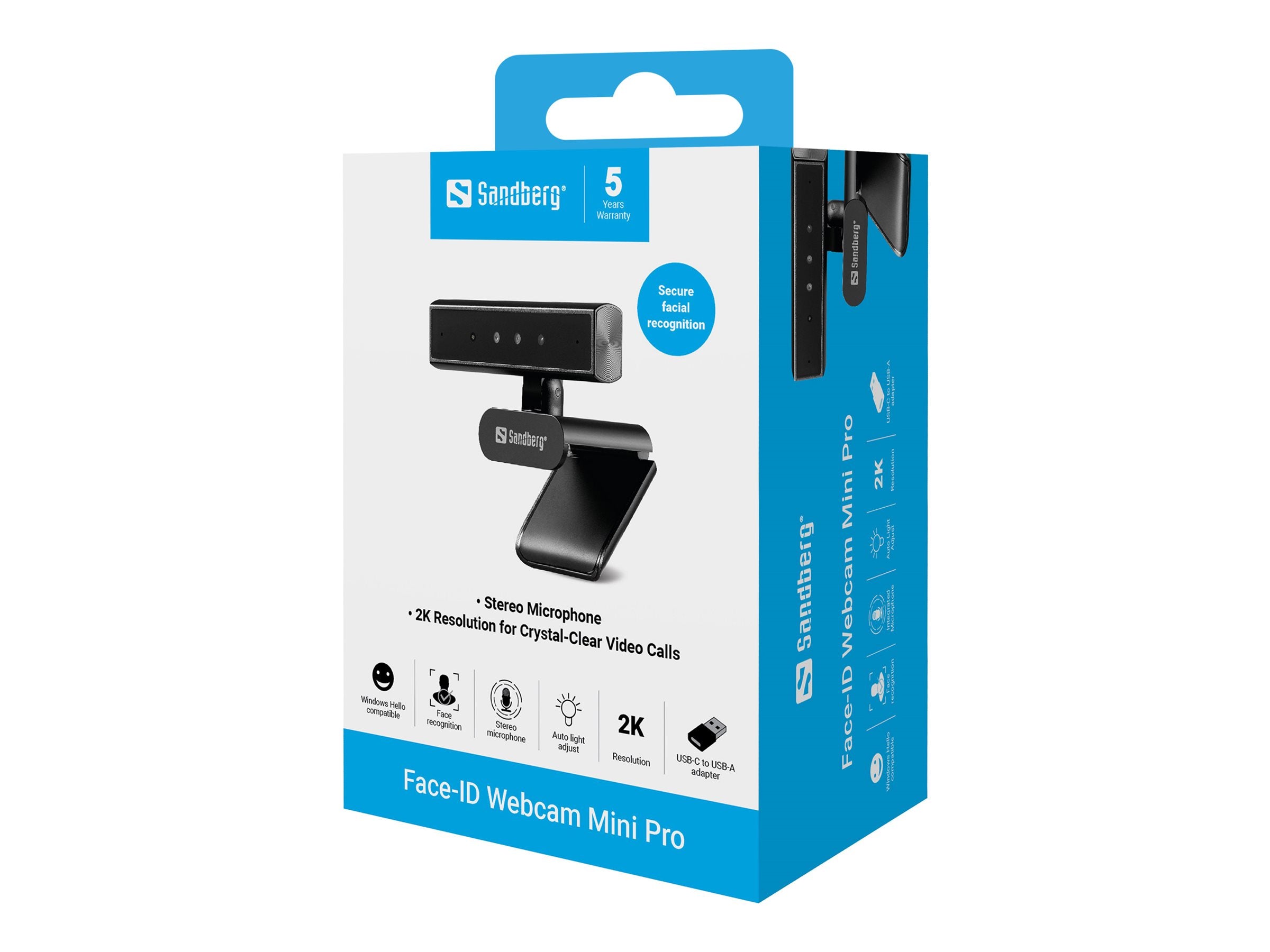 SANDBERG Face-ID Webcam Mini Pro Vorderansicht