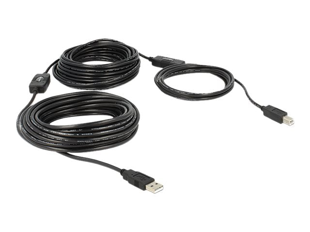 DELOCK Kabel USB 2.0-A > B Stecker/Stecker aktiv 20 m - Vorderansicht