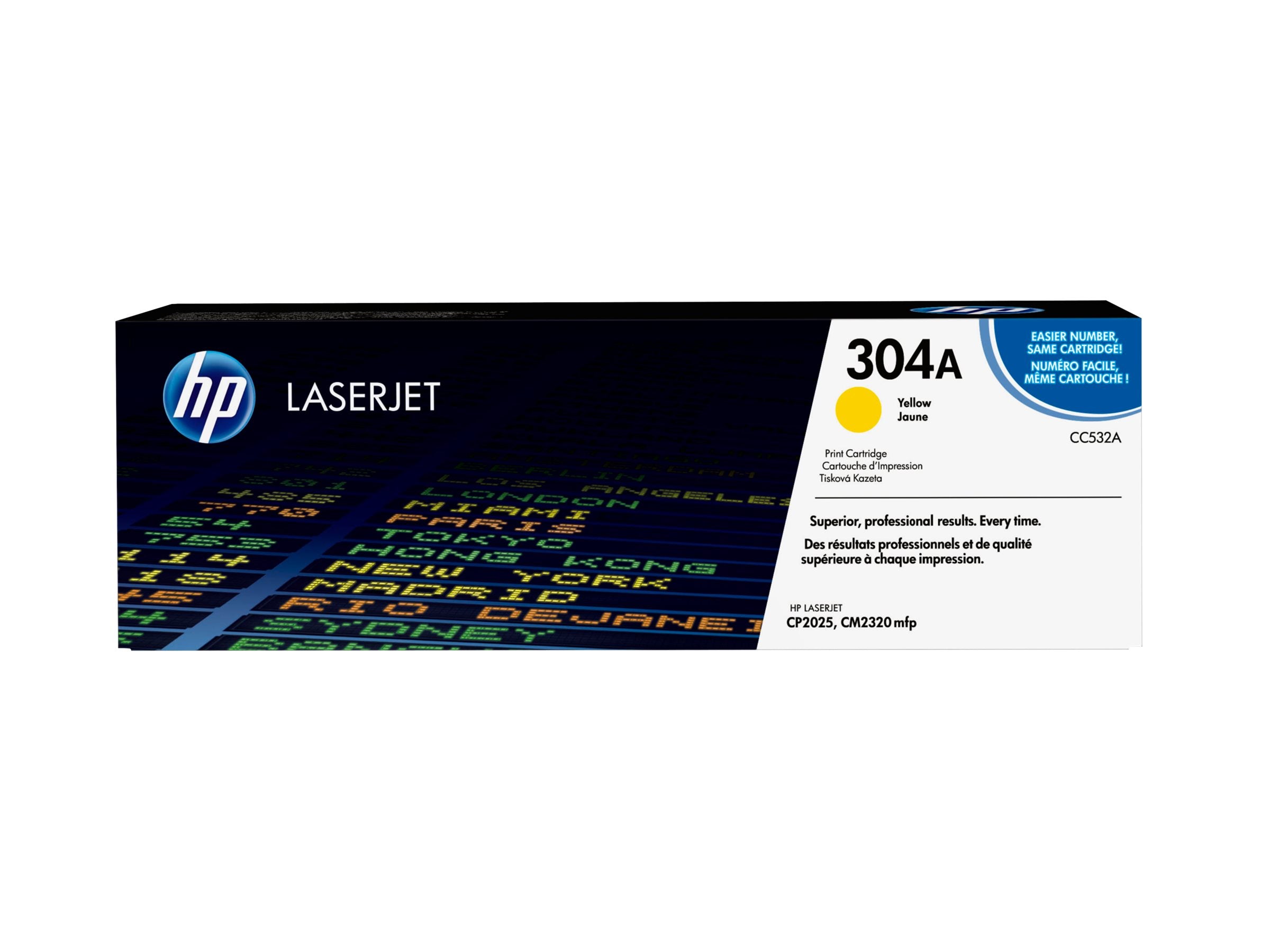 HP 304A Tonerpatrone CC532A Gelb Detailansicht