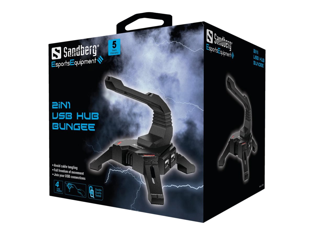 SANDBERG 2in1 USB Hub Bungee Detailansicht