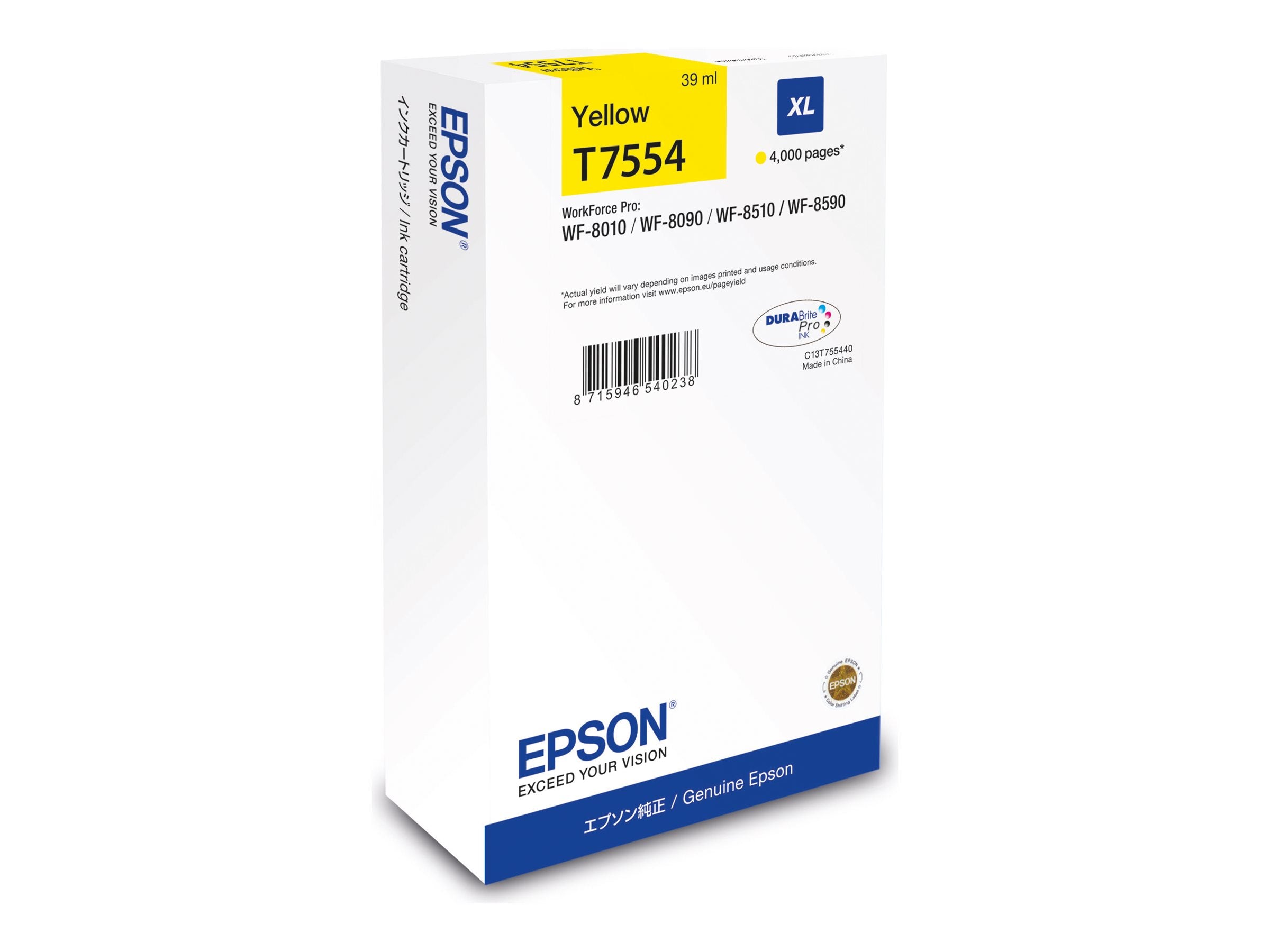 EPSON 1LB WF-8xxx Series Ink Cartridge XL Ye Vorderansicht