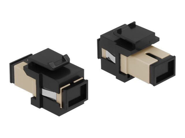 DELOCK Keystone Modul SC Simplex Buchse zu SC Simplex Buchse beige/schwarz