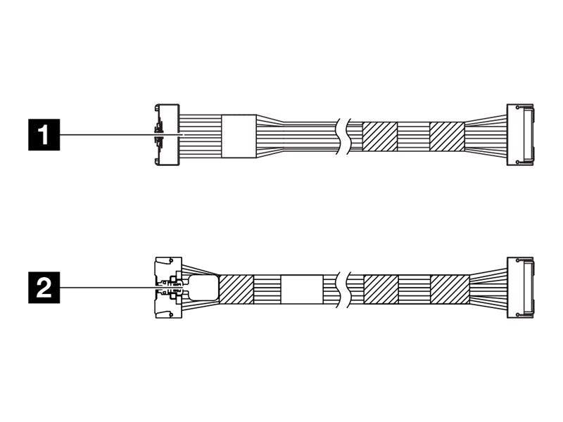 LENOVO ThinkEdge SE350 V2 7mm NVMe SSD Cable Kit - Vorderansicht