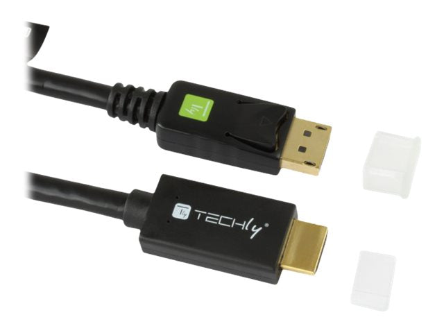 EFB TECHLY Konverterkabel DisplayPort 1.2 auf HDMI schwarz 3m - Anschlussansicht