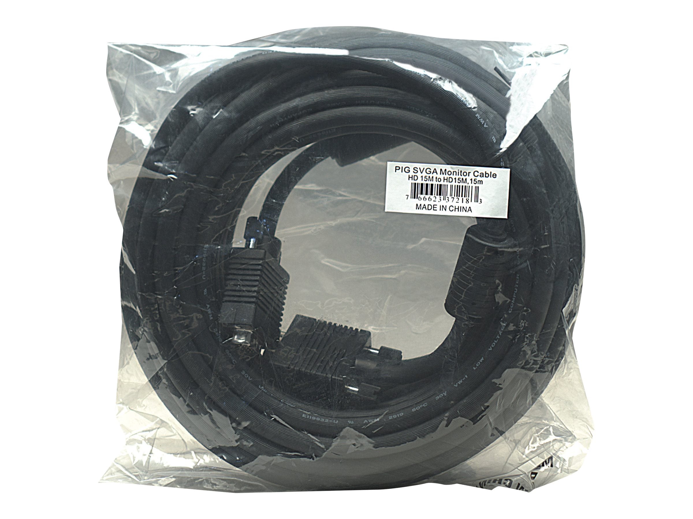 MANHATTAN SVGA Monitorkabel HD15 Stecker auf HD15 Stecker 15m - Vorderansicht