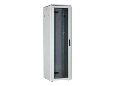 DIGITUS Netzwerkschrank 48,3cm 19Zoll 26HE grau Vorderansicht