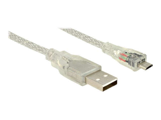 DELOCK Kabel USB 2.0 Typ-A Stecker > USB 2.0 Micro-B Stecker 1 m - Vorderansicht