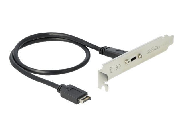 DELOCK Slotblech mit 1 x USB Type-C Port - Vorderansicht