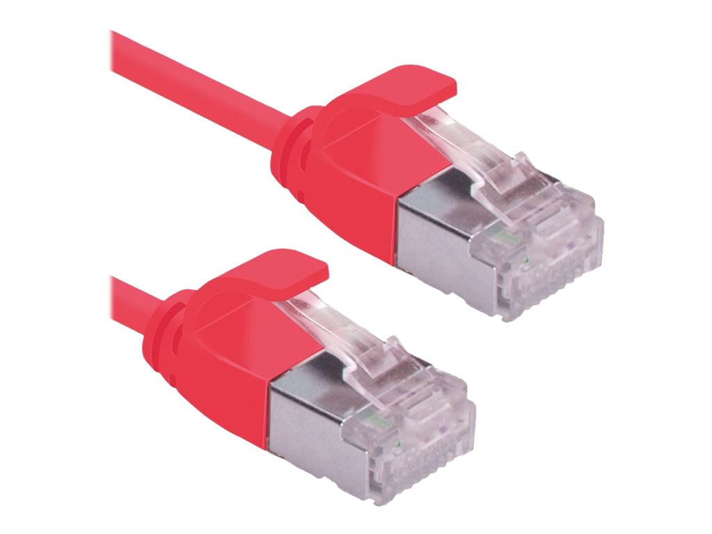 ROLINE GREEN U/FTP Patchkabel Kat.6A Class EA LSOH slim rot 1m - Vorderansicht