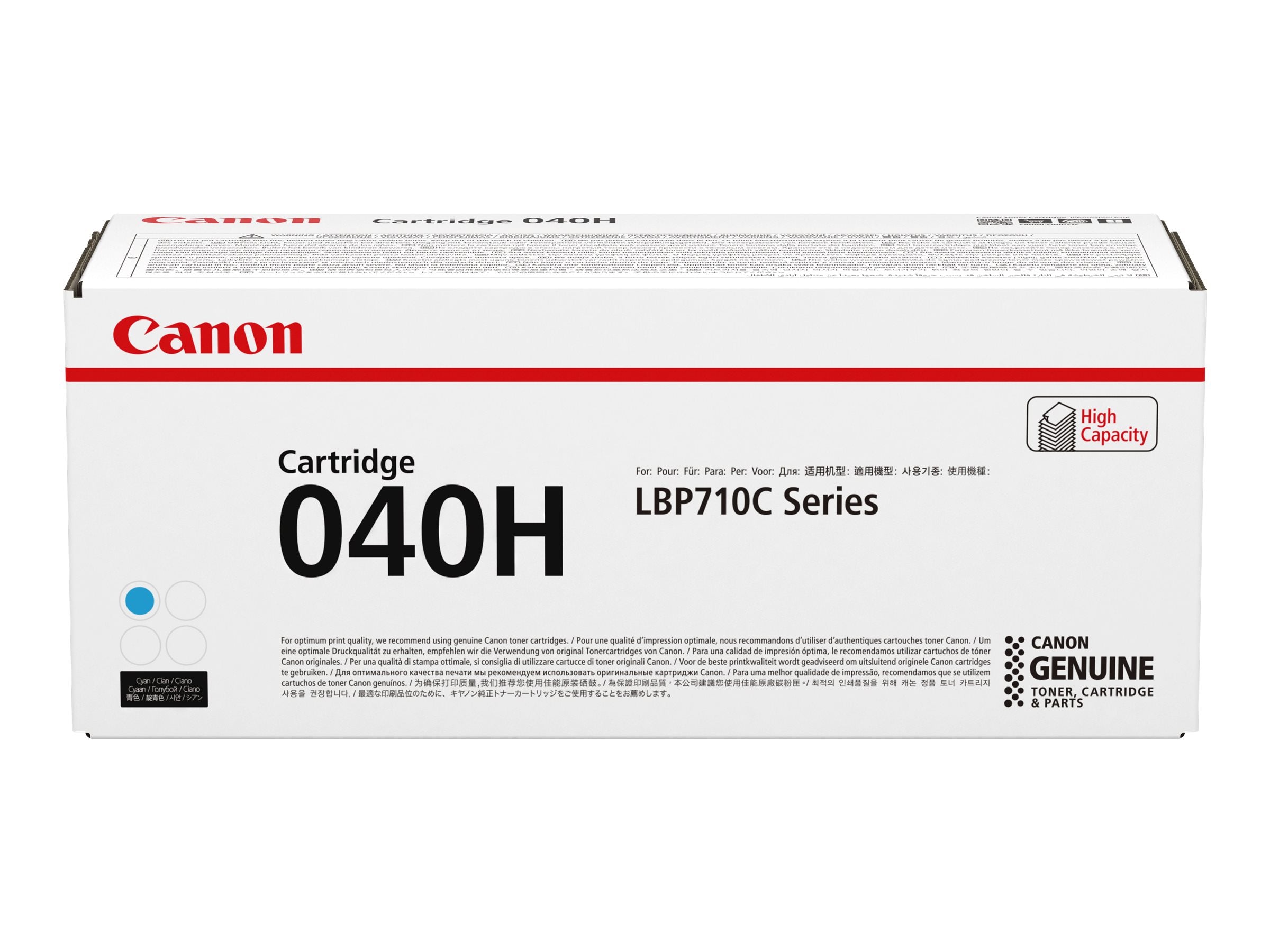 CANON 040HC Toner cyan im Einsatz