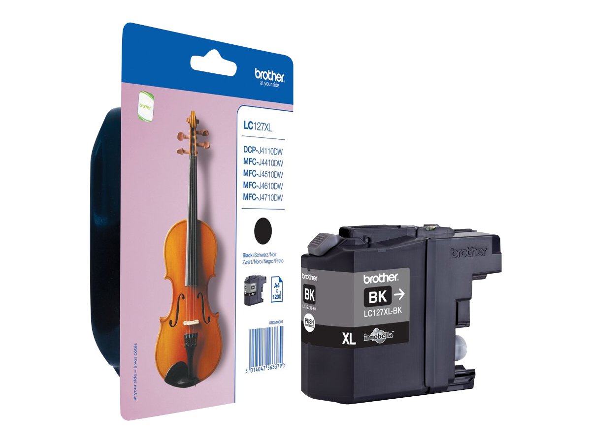 BROTHER LC127XLK Tinte schwarz Vorderansicht