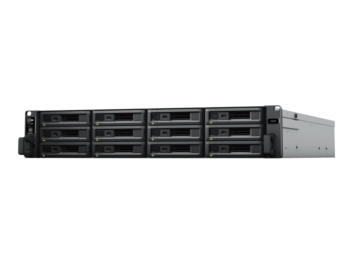 Vorderansicht der SYNOLOGY SA6400 12-Bay Rackmount NAS