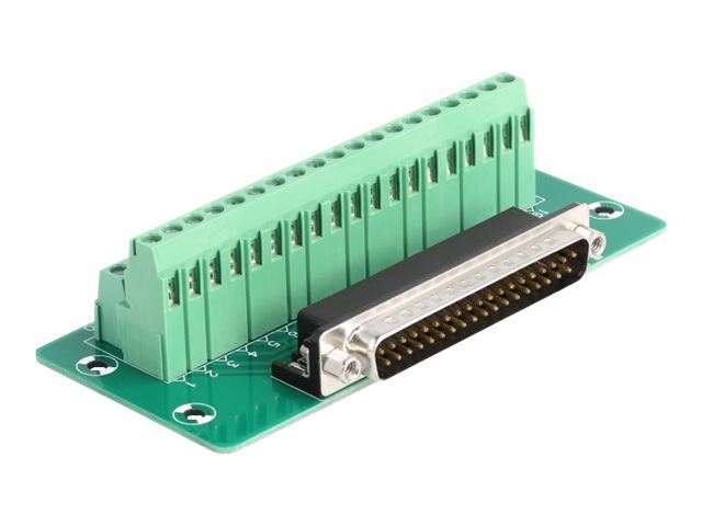 DELOCK D-Sub 37 Pin Stecker zu Terminalblock - Vorderansicht