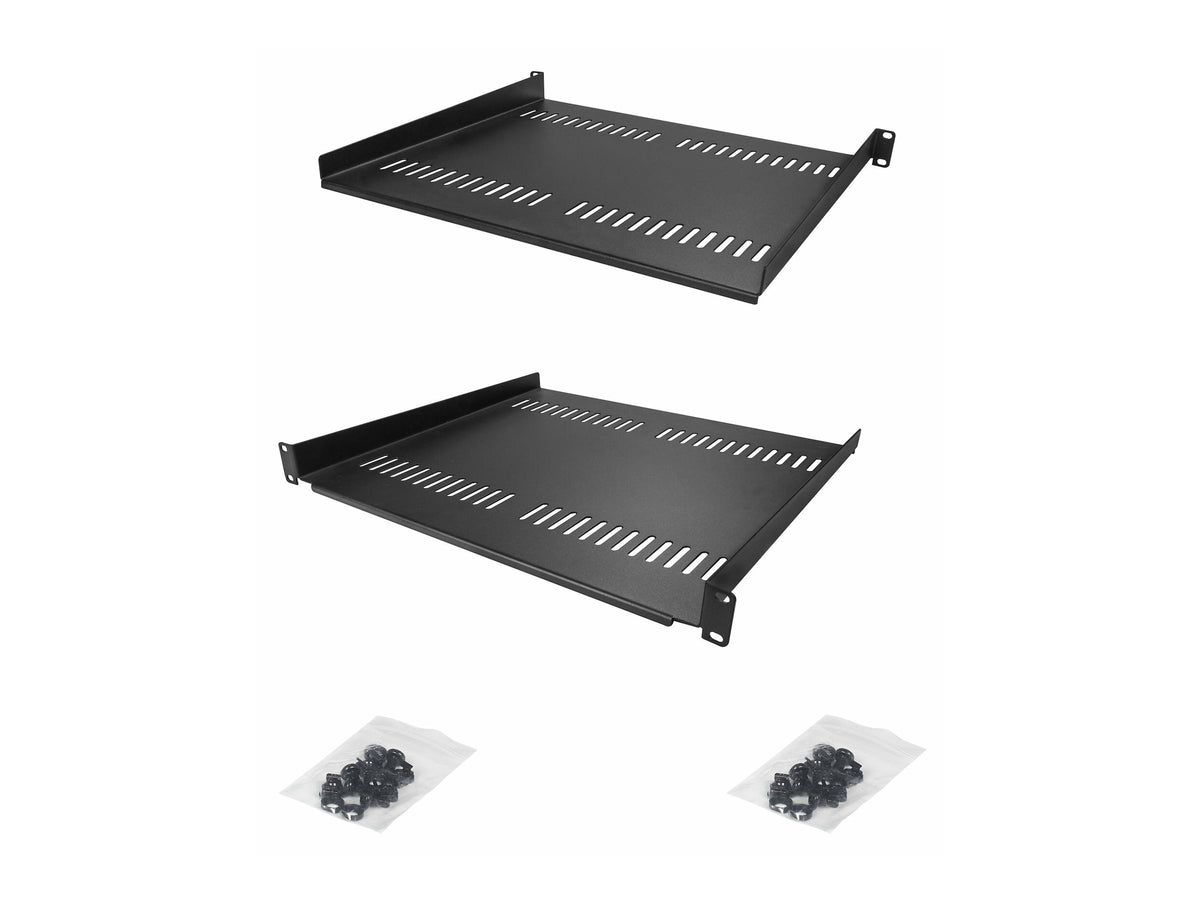 Verpackung STARTECH.COM 2er-Pack 1HE 19 Serverrack Fachboden