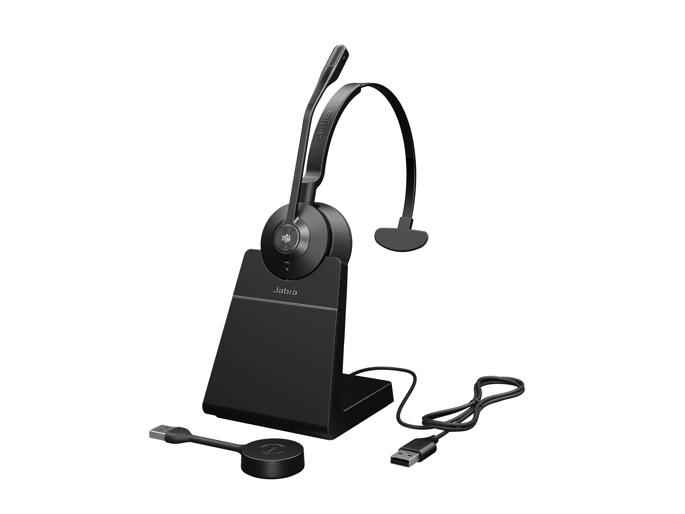 JABRA Engage 55 SE Mono headset MS Link 400a DECT adapter USB-A Engage 55 SE Deskstand 1