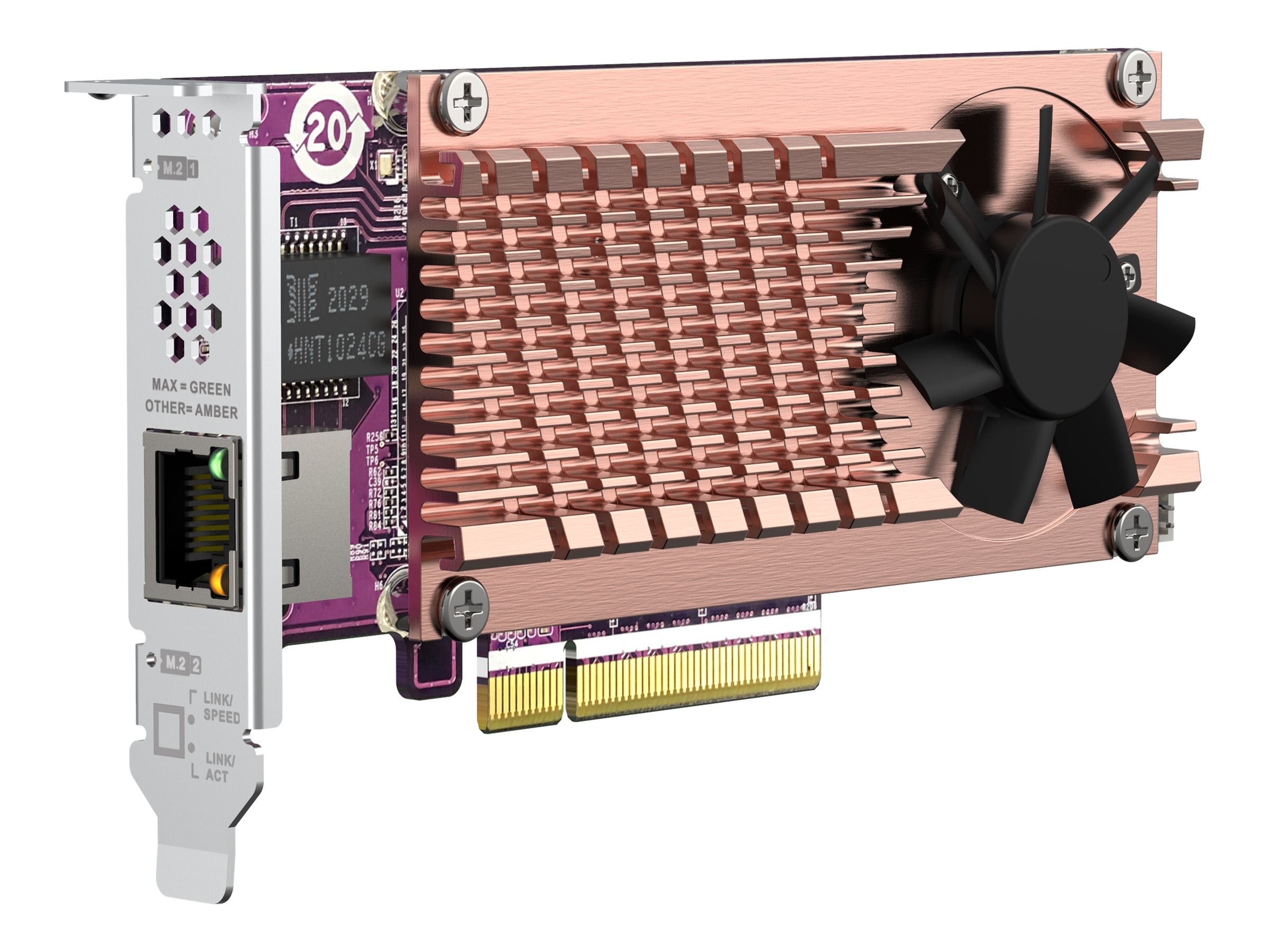 QNAP QM2-2P10G1TB Speicher-Controller Verpackung