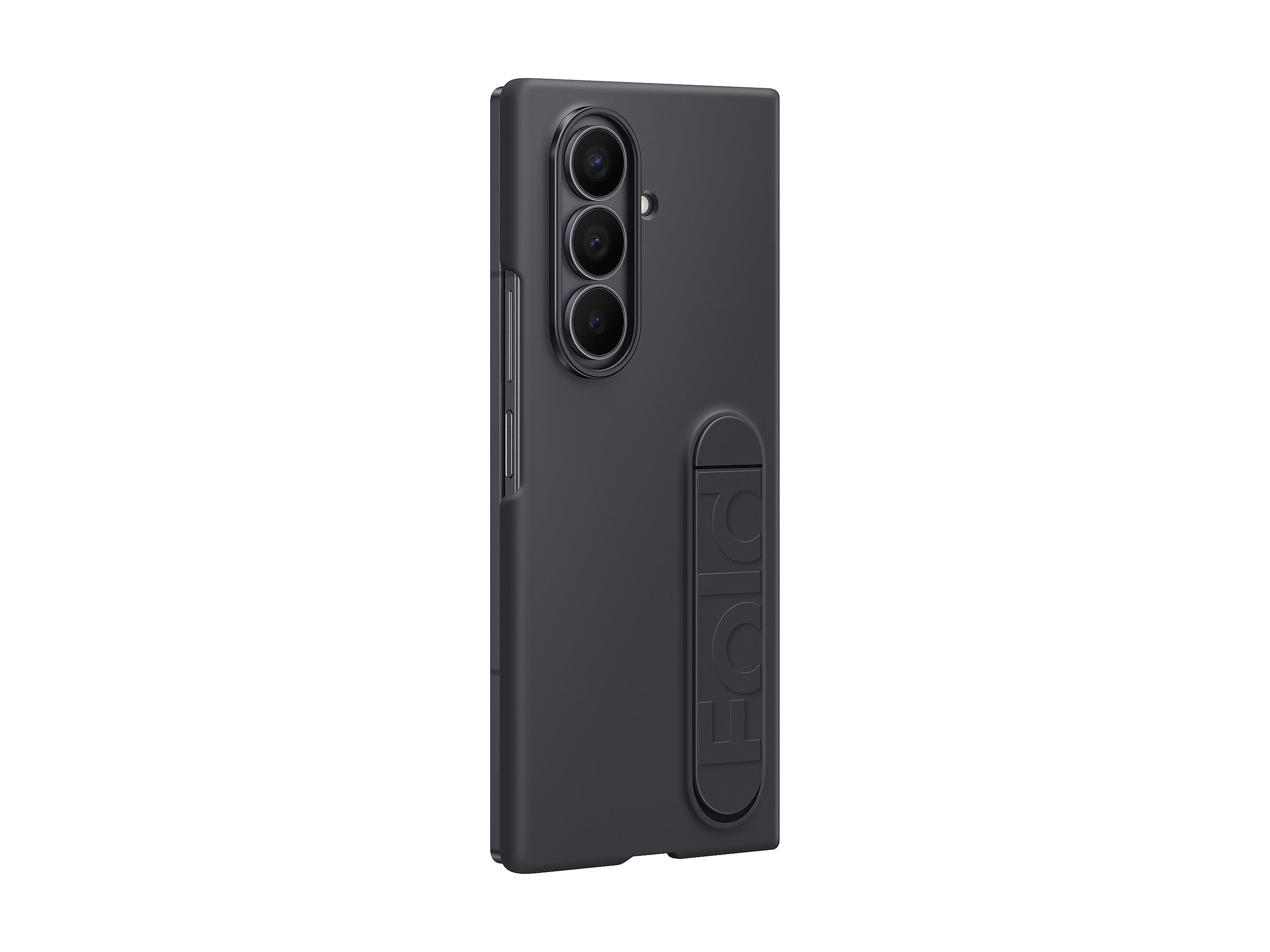 Vorderansicht der SAMSUNG Silicone Case für Galaxy Z Fold7 in Schwarz