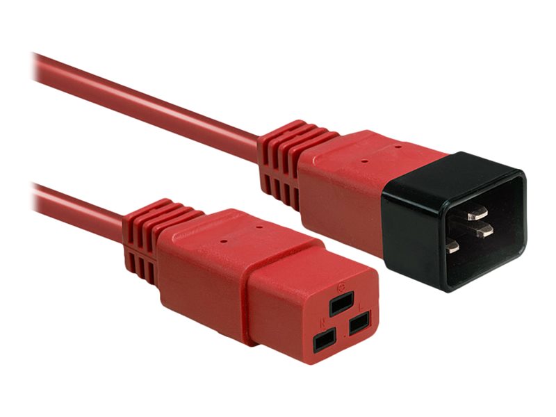 LINDY 2m IEC C19 auf IEC C20 Verlängerung rot - Detailansicht