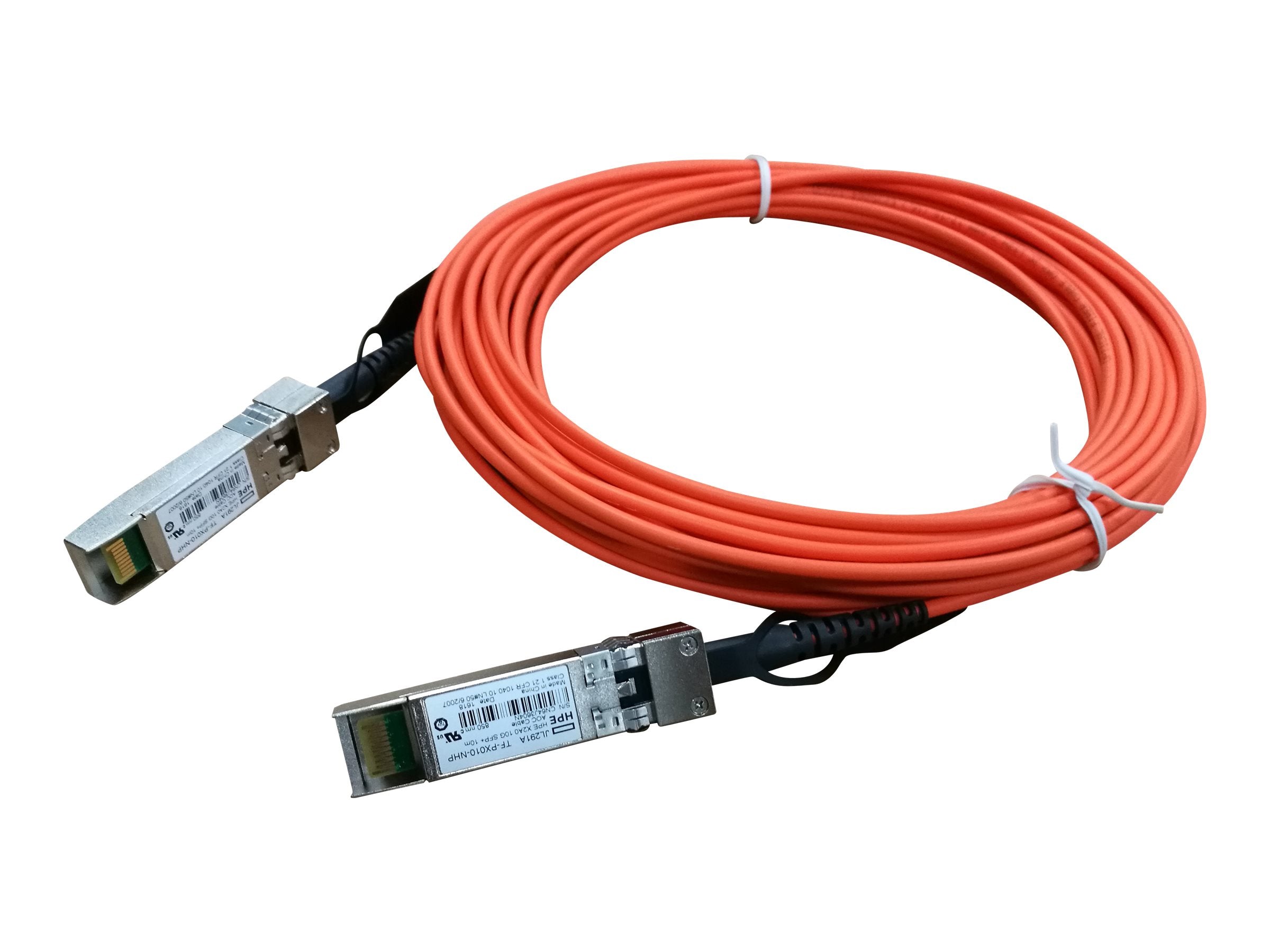 HPE X2A0 10G SFP+ 10m AOC Cable Vorderansicht