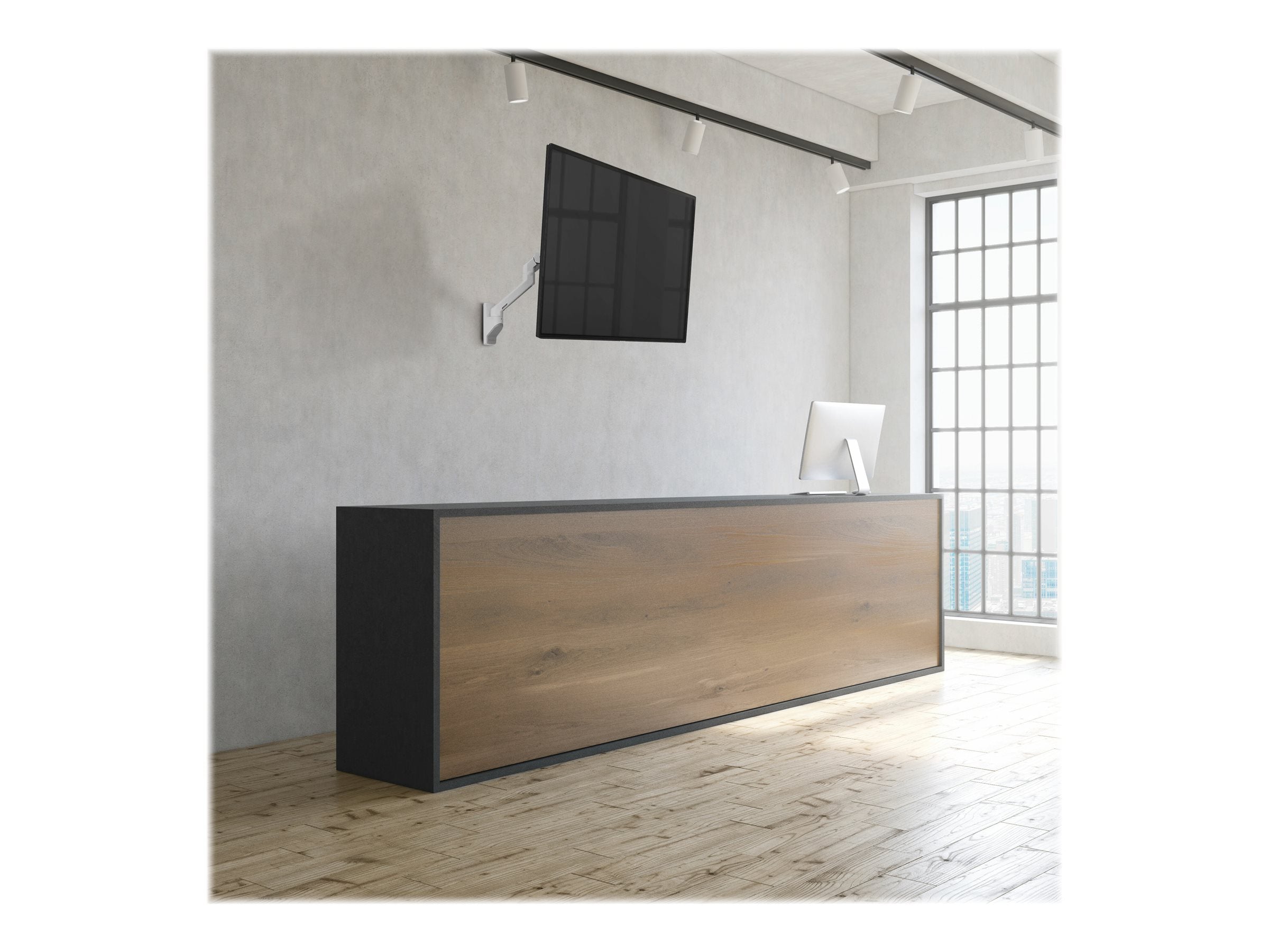 Detailansicht der Montagekomponenten der ERGOTRON HX Wand Monitorhalterung