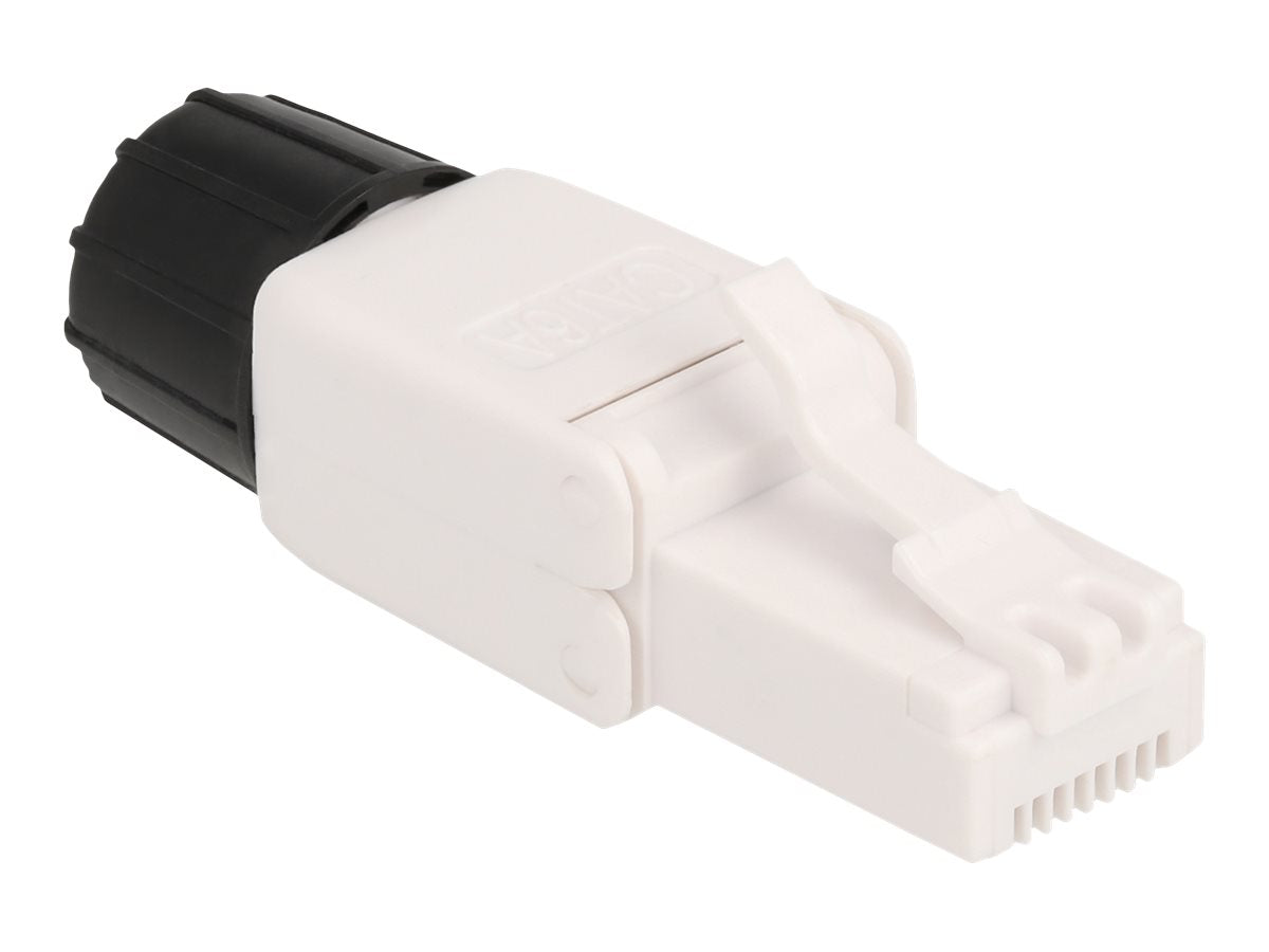DELOCK RJ45 Stecker Cat.6A UTP werkzeugfrei Vorderansicht