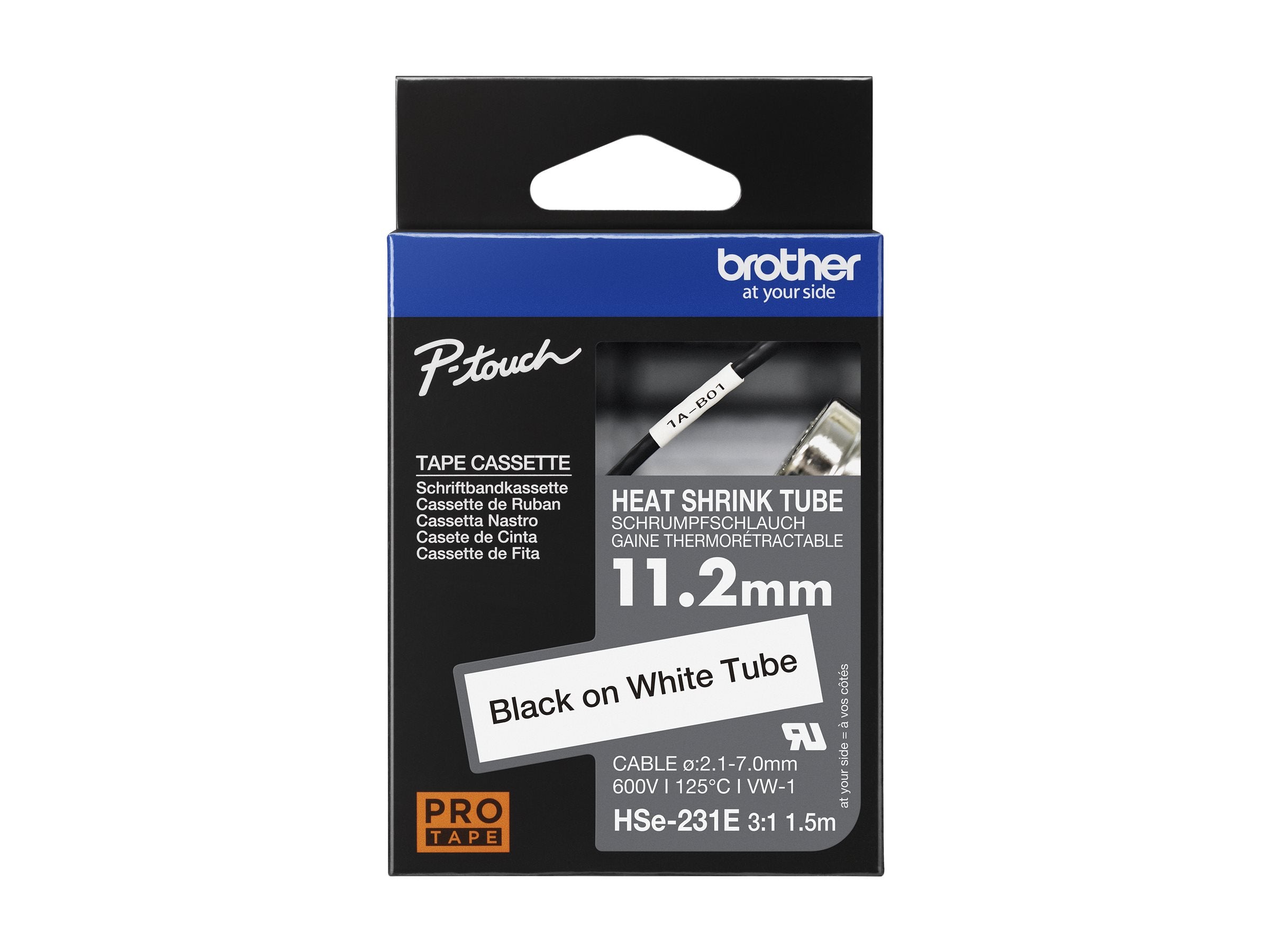 BROTHER HSE-231E Schrumpfschlauchkassette Vorderansicht