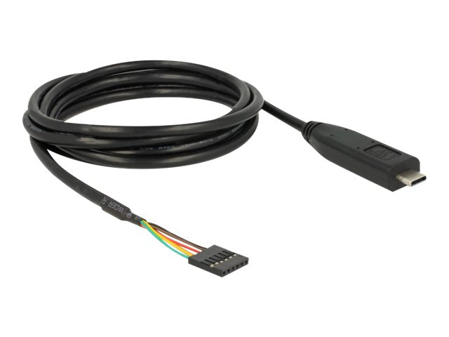 DELOCK Konverter USB Type-C 2.0 Stecker zu LVTTL 6 Pin Pfostenbuchse 2,0m - Vorderansicht
