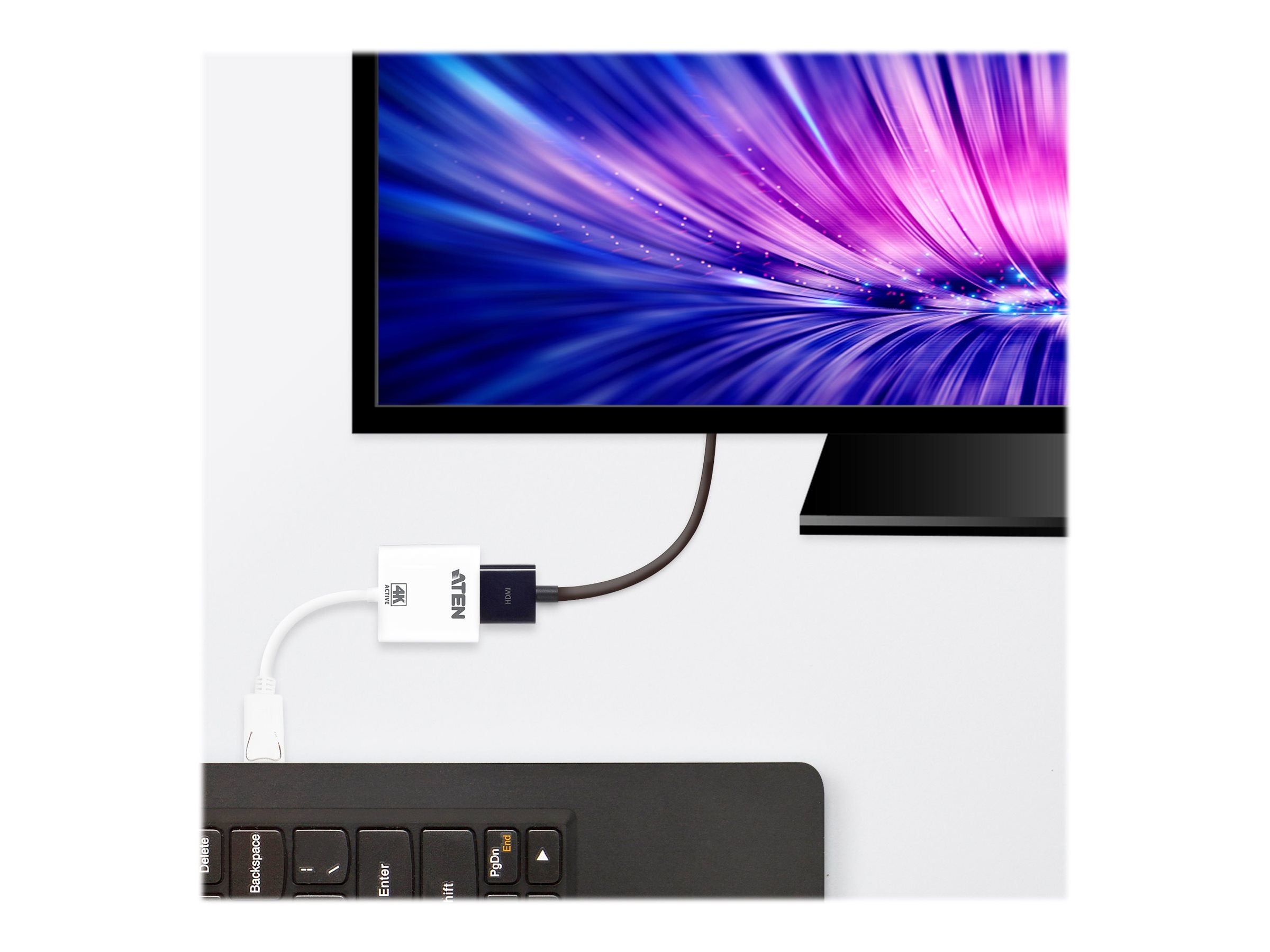 ATEN VC986 DisplayPort to 4K HDMI Adapter Anschlussansicht