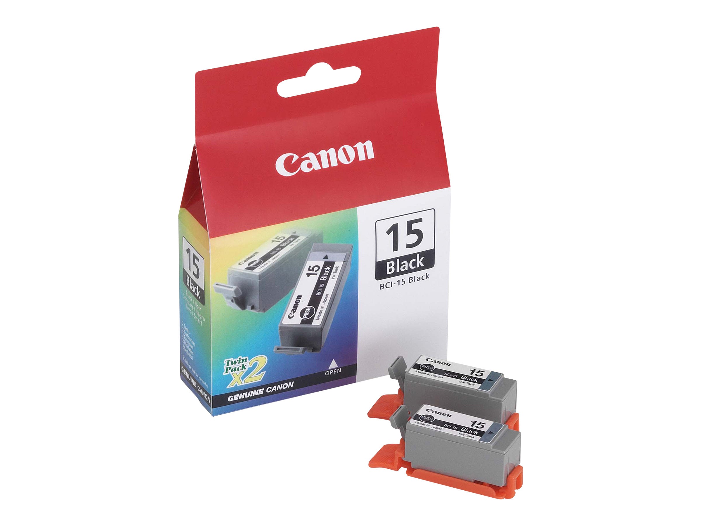 CANON BCI-15BK Tinte schwarz Vorderansicht