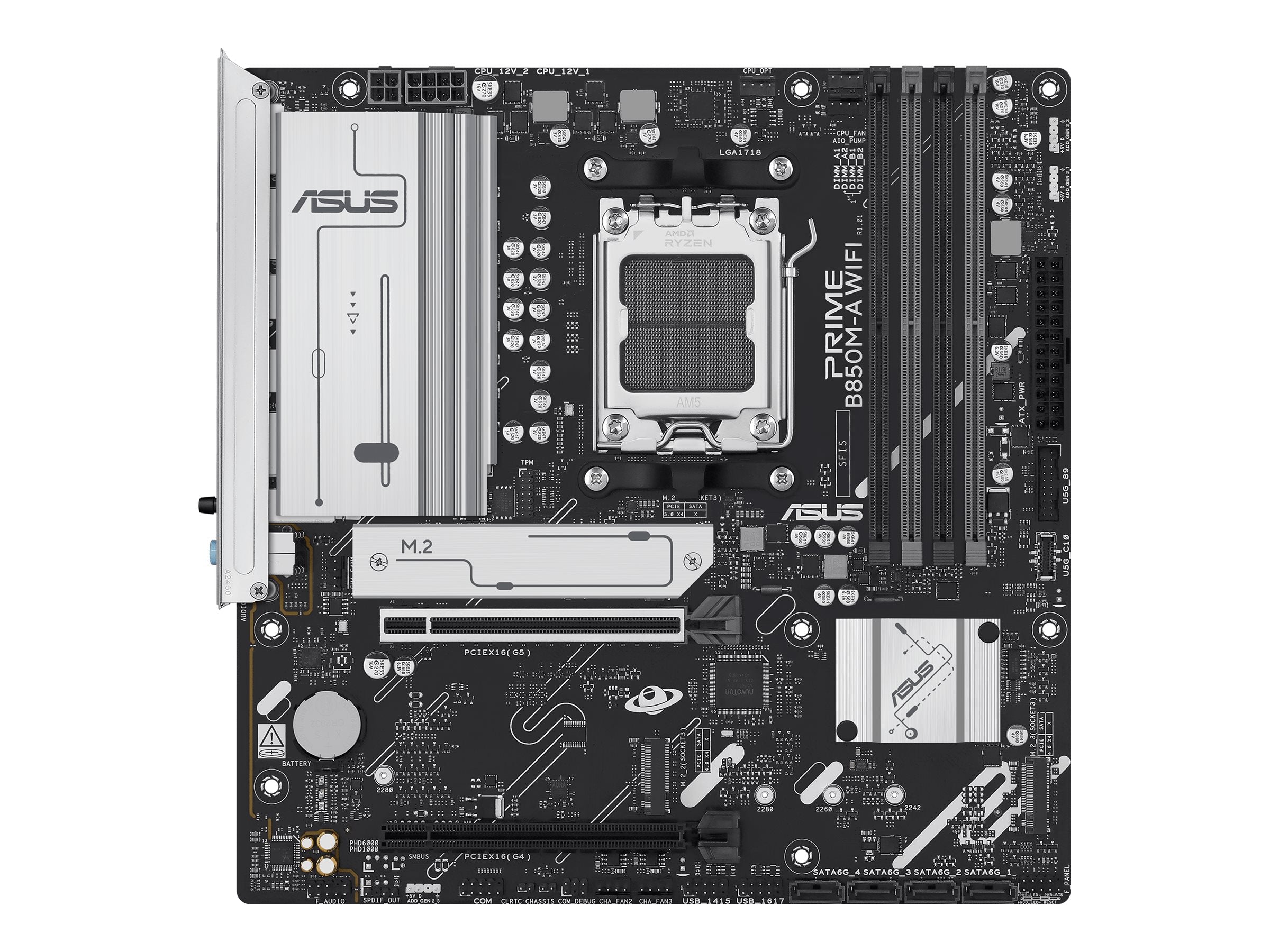 ASUS PRIME B850M-A WIFI AM5 Motherboard Vorderansicht
