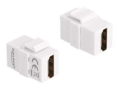 DELOCK Keystone Modul HDMI Buchse zu HDMI Buchse weiss - Vorderansicht