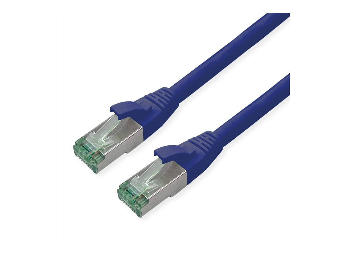 ROLINE RM Patchkabel Kat.6A S/FTP PiMF blau 15m - Vorderansicht