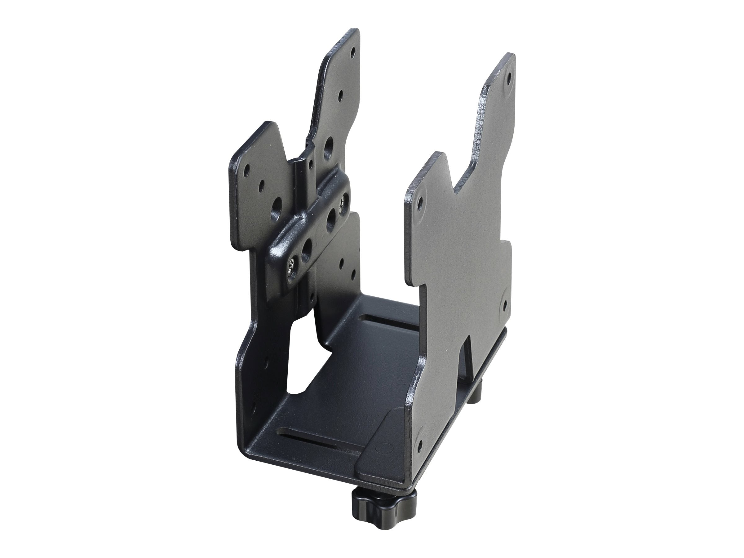 Seitenansicht des ERGOTRON universal Thin-Client-Halters schwarz