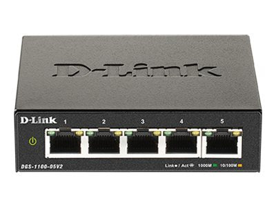 D-LINK DGS-1100-05V2 5-Port Gigabit Smart Managed Switch Vorderansicht