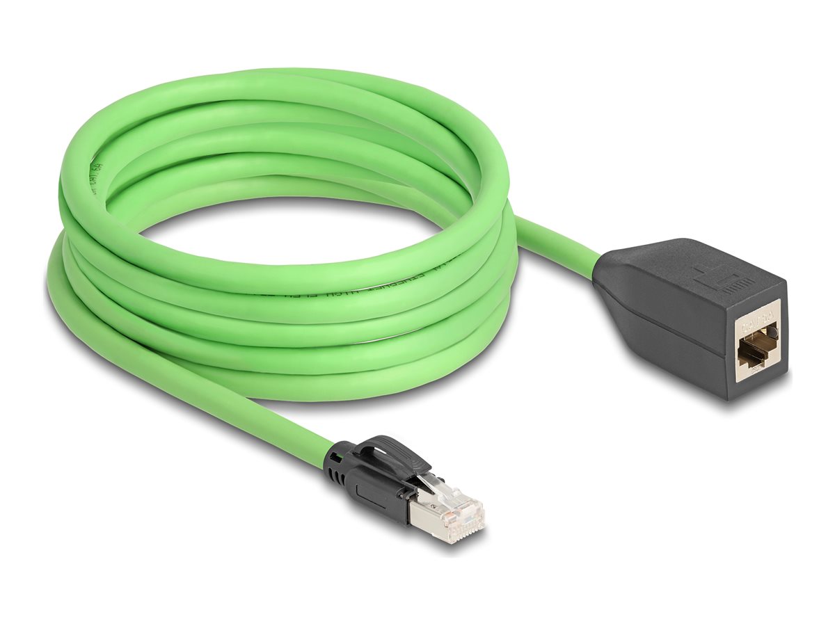 DELOCK RJ45 Netzwerk Verlängerungskabel Cat.6A 5m Vorderansicht