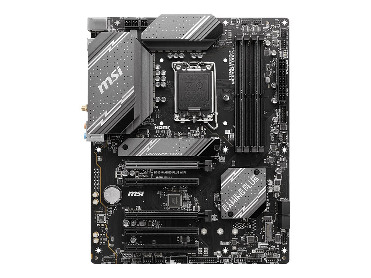 MSI B760 GAMING PLUS WIFI LGA1700 mATX Motherboard Vorderansicht
